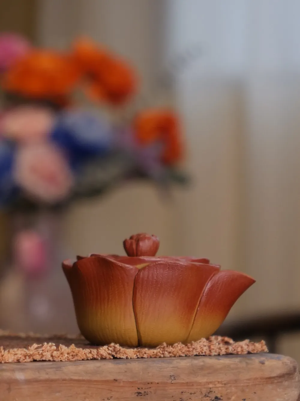 玫瑰花紫砂壶